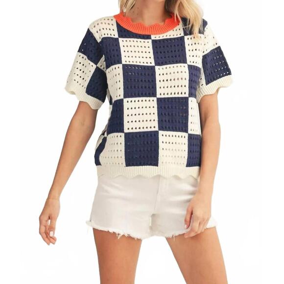 NEW JODIFL highway run sweater in checkered - Picture 3 of 5